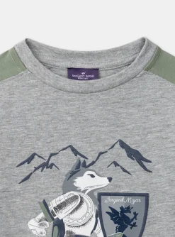 T-shirt, Polo Shirt-Sergent Major Grey TEE SHIRT LS