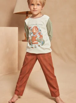 Pajamas-Sergent Major Hazelnut pyjamas in jersey and flannel
