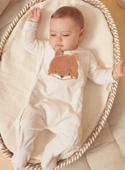 Baby Jumpsuits-Sergent Major Heather beige BABYGROW