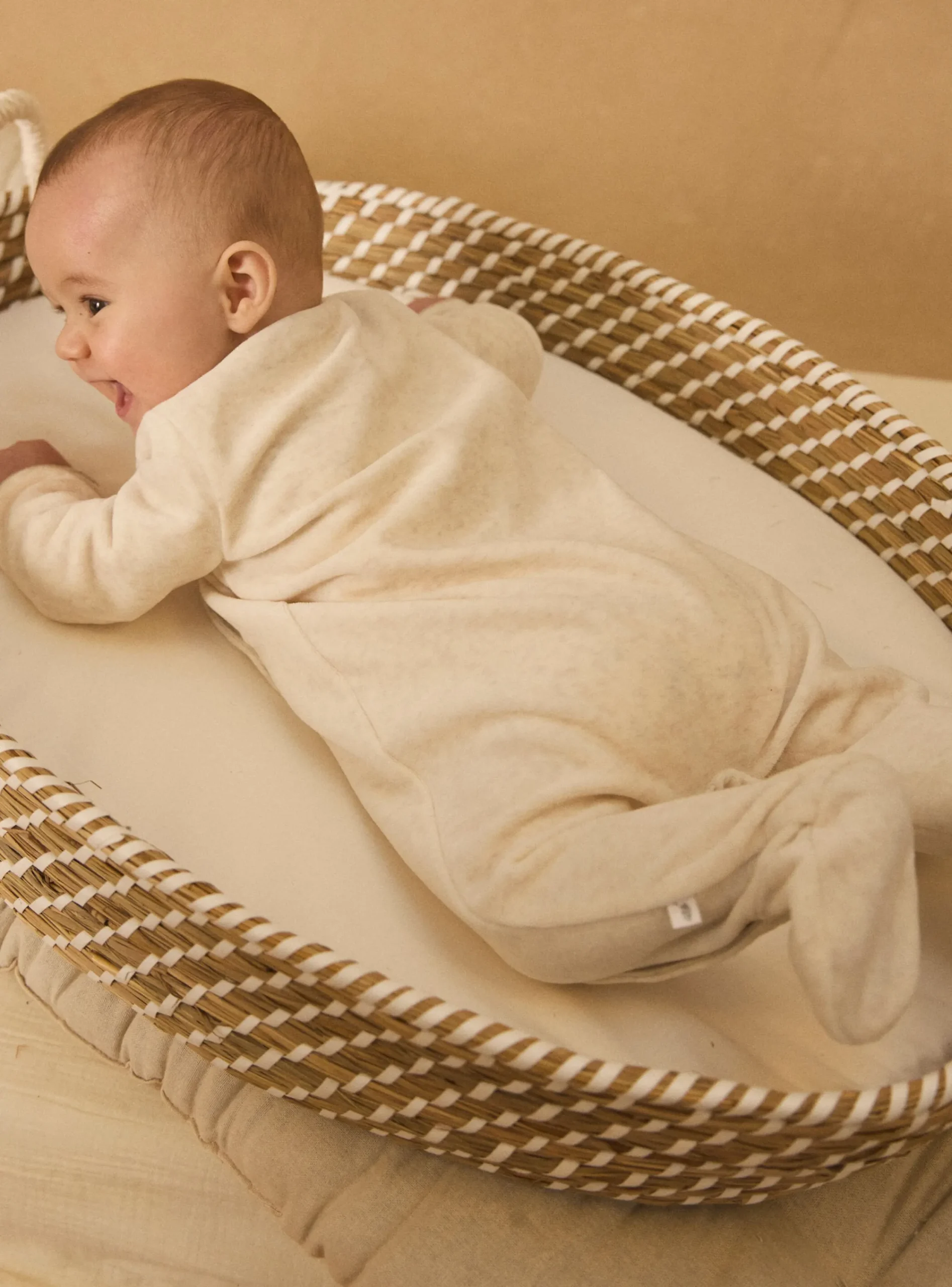 Baby Jumpsuits-Sergent Major Heather beige BABYGROW