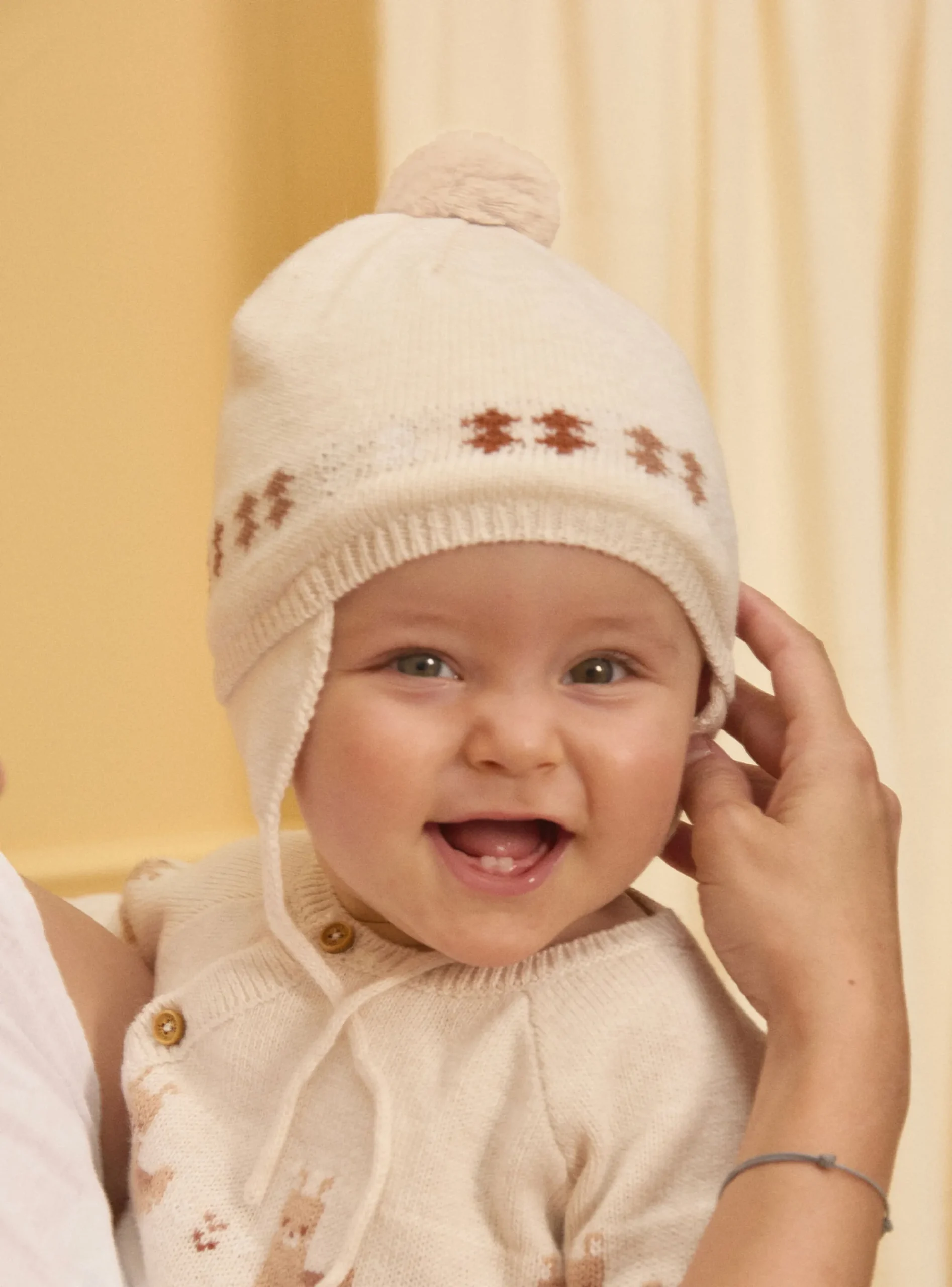 Hat, Mittens-Sergent Major Heather beige HAT
