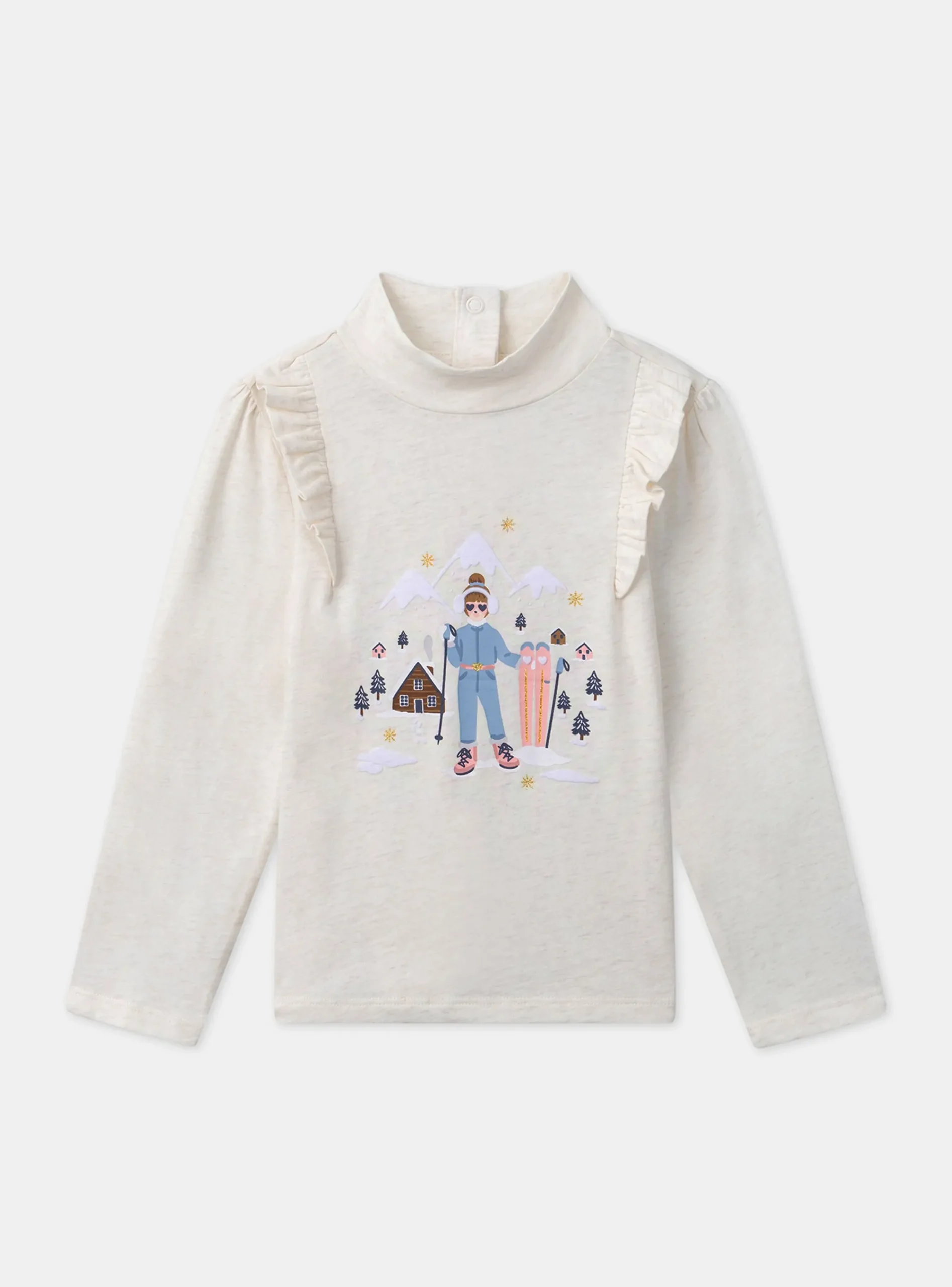 Shirt, T-shirt-Sergent Major Heather beige TEE SHIRT LS