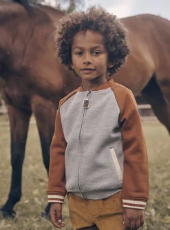 Knitwear, Sweater, Cardigan-Sergent Major Heather grey KIDS CARDIGAN