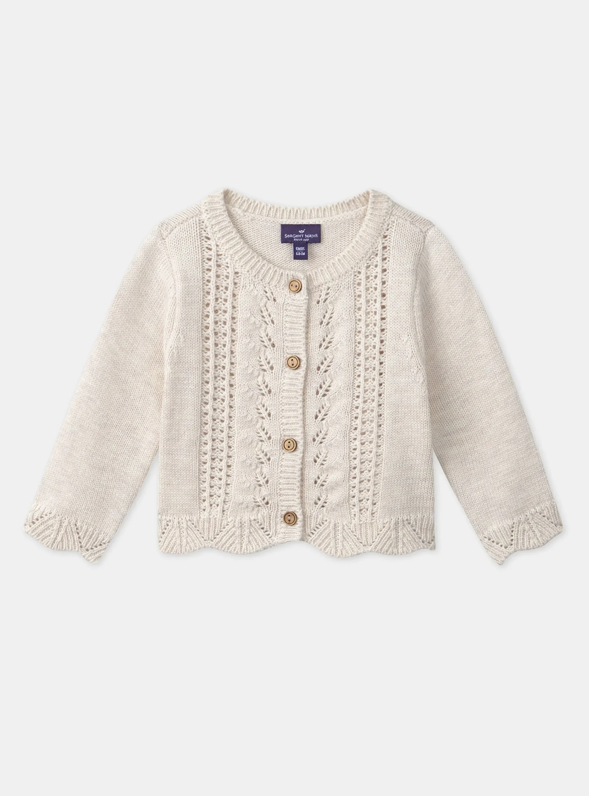 Knitwear, Sweater, Cardigan | Knitwear, Sweater, Cardigan-Sergent Major Heathered off white CARDIGAN