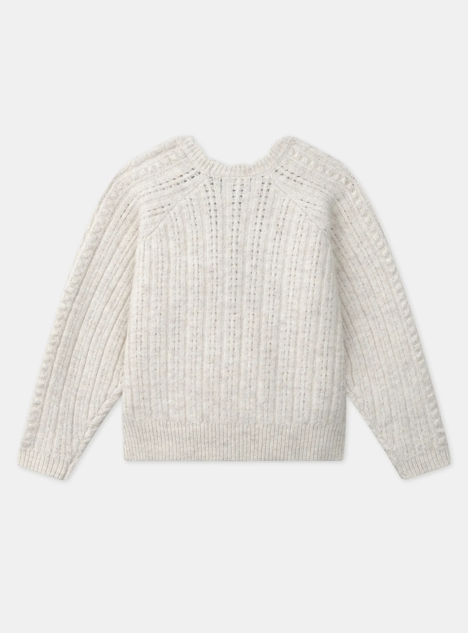 Knitwear, Sweater, Cardigan-Sergent Major Heathered off white CARDIGAN
