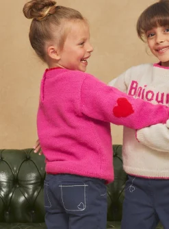 Knitwear, Sweater, Cardigan-Sergent Major Hello magenta sweater