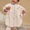 Pajamas & Rompers | Pajamas & Rompers-Sergent Major Hooded pink bath cape with floral print.