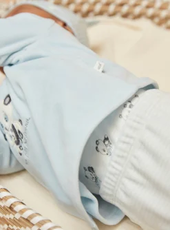 Suits And Ensembles-Sergent Major Ice blue top and ecru velvet bottom