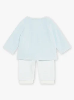 Suits And Ensembles-Sergent Major Ice blue top and ecru velvet bottom
