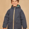 Coat, Parka, Jacket-Sergent Major 3 in 1 waterproof hooded parka dark blue