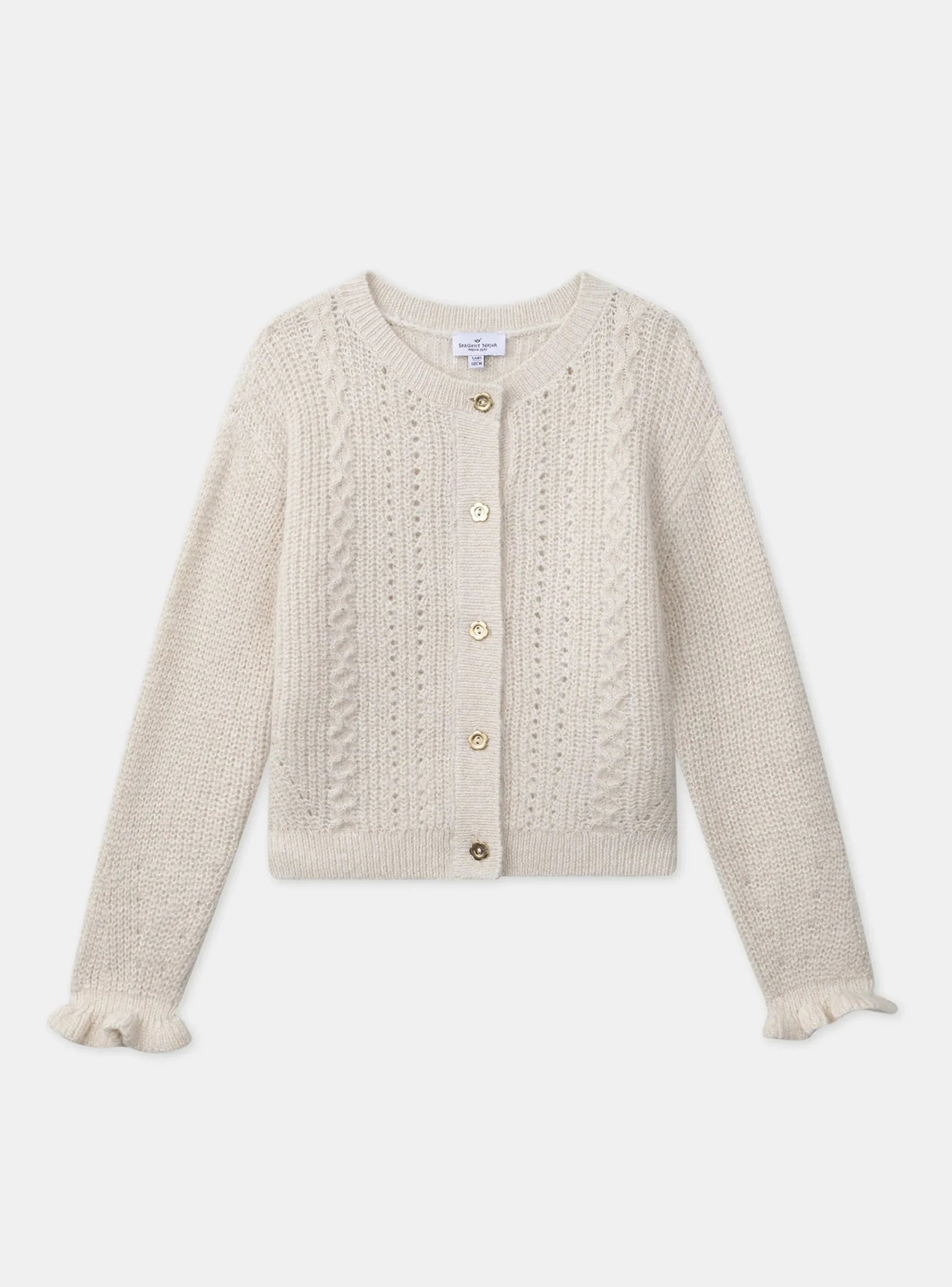 Knitwear, Sweater, Cardigan-Sergent Major Ivory CARDIGAN