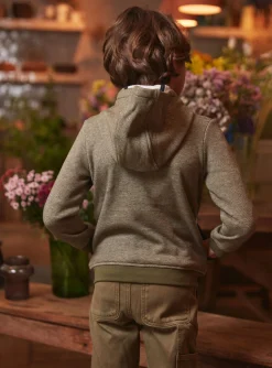 Knitwear, Sweater, Cardigan-Sergent Major Kaki KIDS CARDIGAN