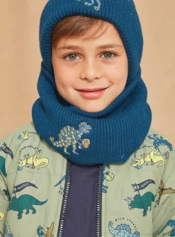 Hats | Beany, Scarf & Gloves-Sergent Major Knitted petrol blue snood