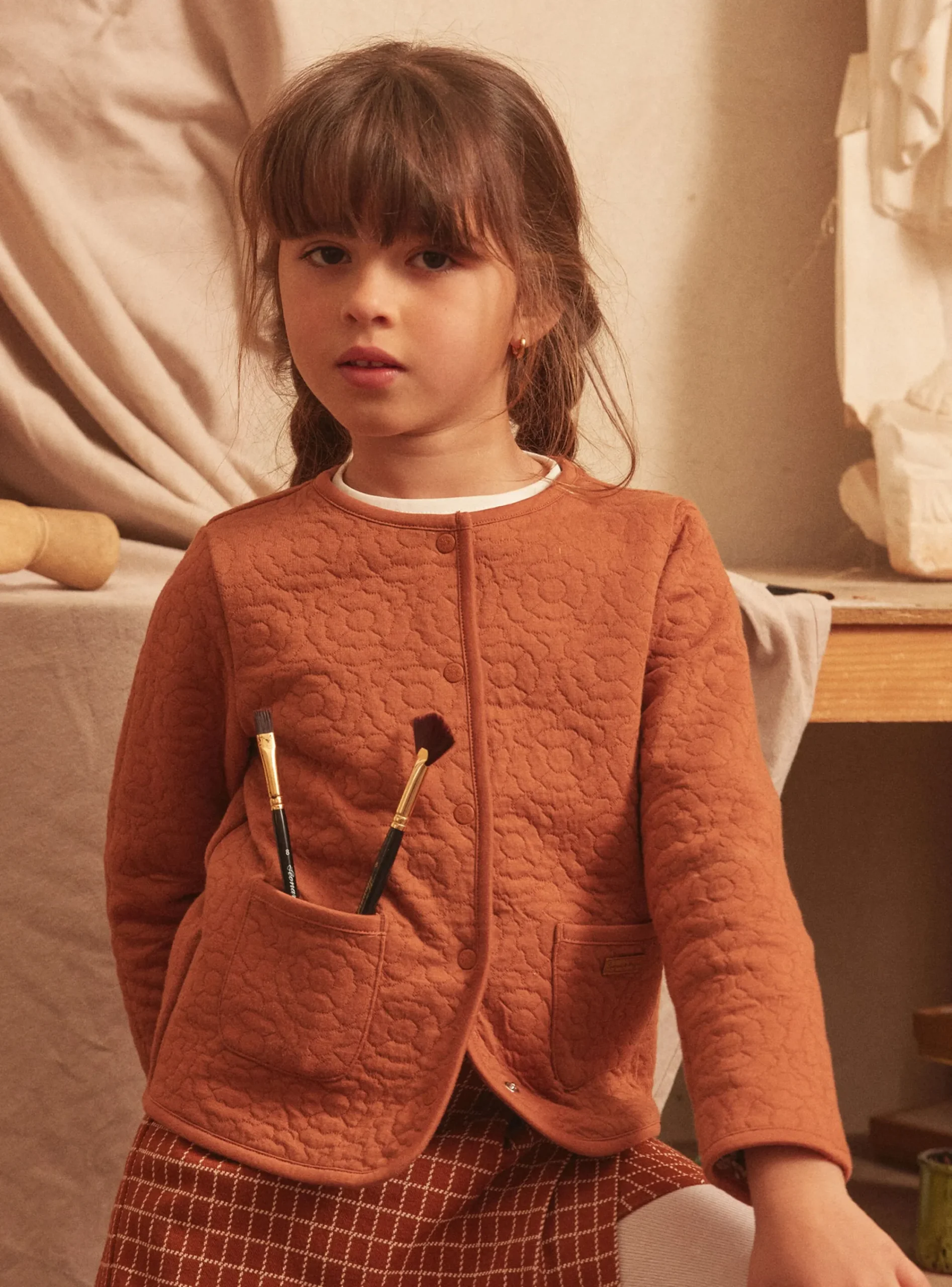 Knitwear, Sweater, Cardigan-Sergent Major Light brown CARDIGAN