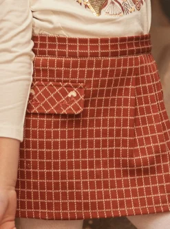 Skirt, Shorts-Sergent Major Light brown MINI SHORT SKIRT