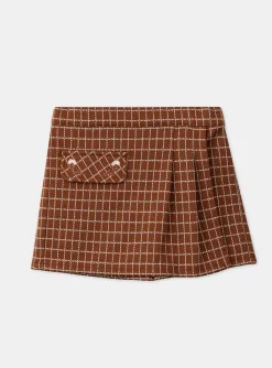 Skirt, Shorts-Sergent Major Light brown MINI SHORT SKIRT