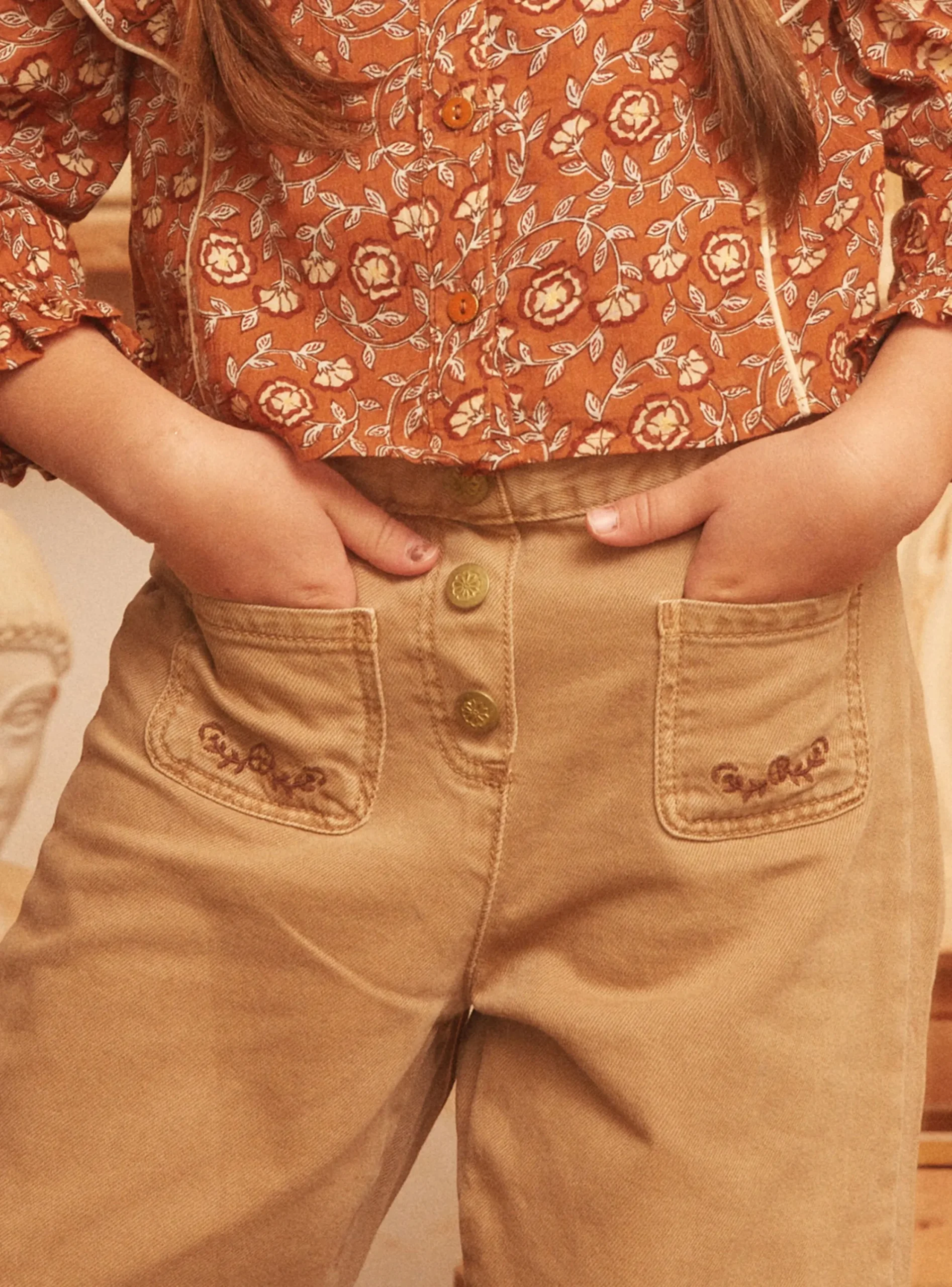 Trousers, Jeans And Legging-Sergent Major Light brown PANTS