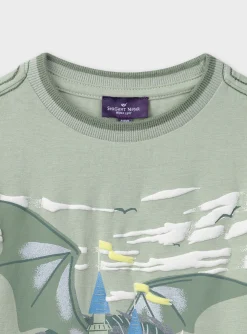 T-shirt, Polo Shirt-Sergent Major Light green TEE SHIRT LS