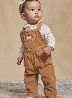 Romper, Jumpsuit & Outfit | Romper, Jumpsuit & Outfit-Sergent Major Long yellow corduroy dungarees with polka-dot print