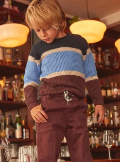 Knitwear, Sweater, Cardigan-Sergent Major Long-sleeved chocolate sweater