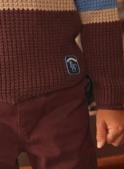 Knitwear, Sweater, Cardigan-Sergent Major Long-sleeved chocolate sweater
