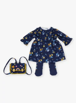 Toys & Softies-Sergent Major Mon Adorable Poup&eacute;e doll set, dress, tights and backpack