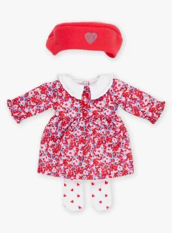 Toys & Softies-Sergent Major Mon Adorable Poup&eacute;e doll set, dress, tights and beret