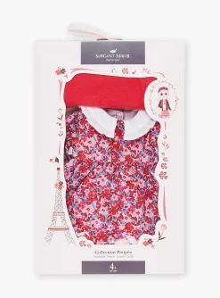 Toys & Softies-Sergent Major Mon Adorable Poup&eacute;e doll set, dress, tights and beret