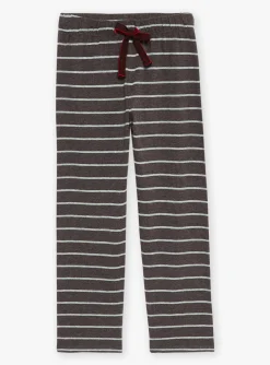 Pajamas-Sergent Major Mottled grey pyjamas in brushed fleece and jersey