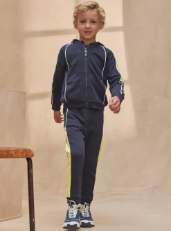 Sweatpants-Sergent Major Navy blue jogging pants with a 1987 print