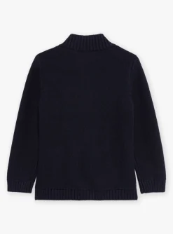 Knitwear, Sweater, Cardigan-Sergent Major Navy blue knitted cardigan