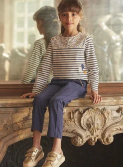 Trousers, Jeans And Legging-Sergent Major Navy blue pants in milano
