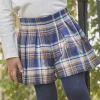 Skirt, Shorts-Sergent Major Navy blue skort with twill check print