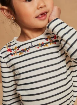 Shirt, T-shirt-Sergent Major Navy blue striped T-shirt