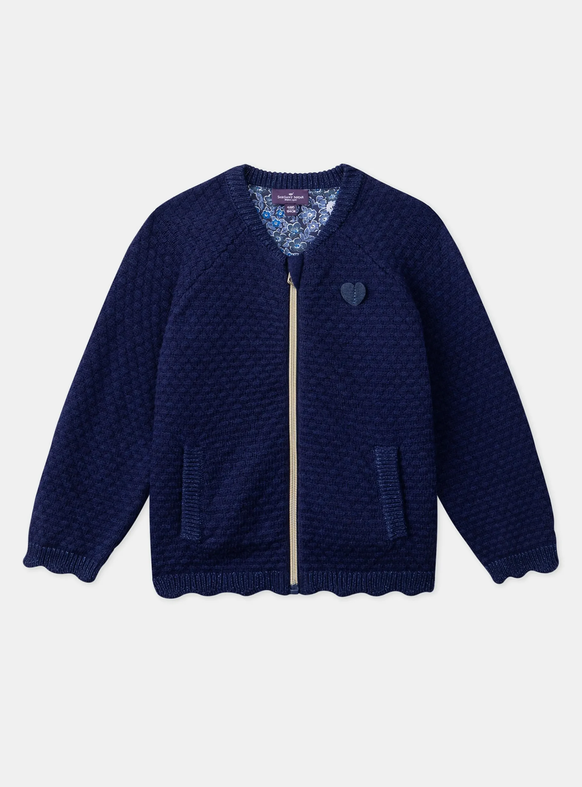 Knitwear, Sweater, Cardigan-Sergent Major Navy CARDIGAN