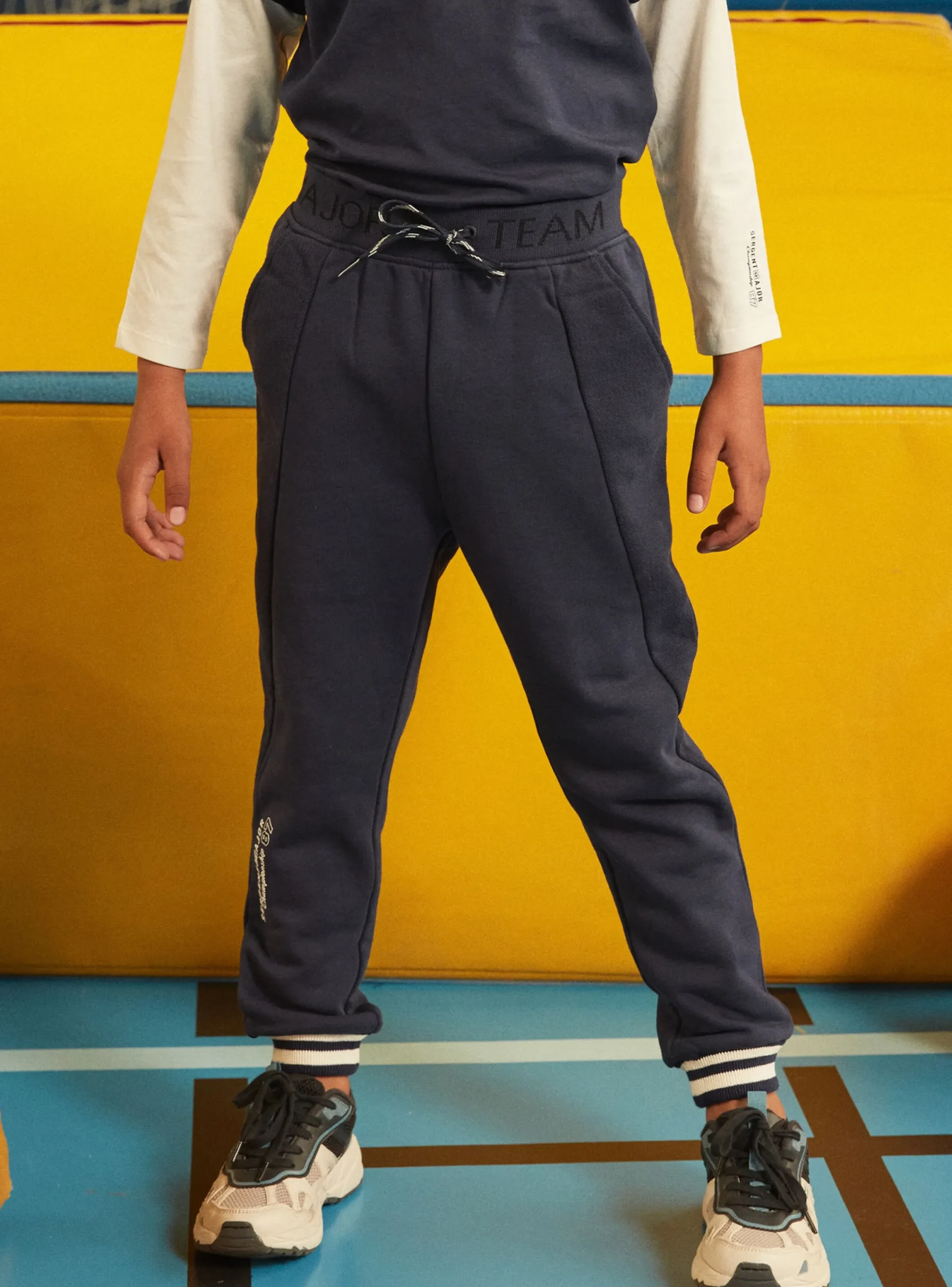 Sweatpants-Sergent Major Navy JOGGING PANTS