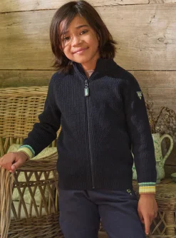 Knitwear, Sweater, Cardigan-Sergent Major Navy KIDS CARDIGAN