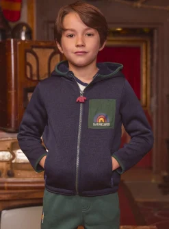 Knitwear, Sweater, Cardigan-Sergent Major Navy KIDS CARDIGAN