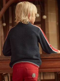 Knitwear, Sweater, Cardigan-Sergent Major Navy KIDS CARDIGAN