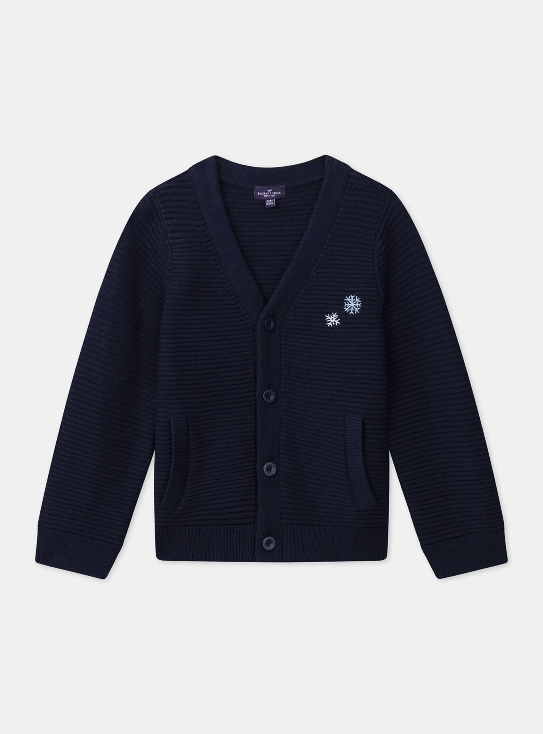 Knitwear, Sweater, Cardigan-Sergent Major Navy KIDS CARDIGAN
