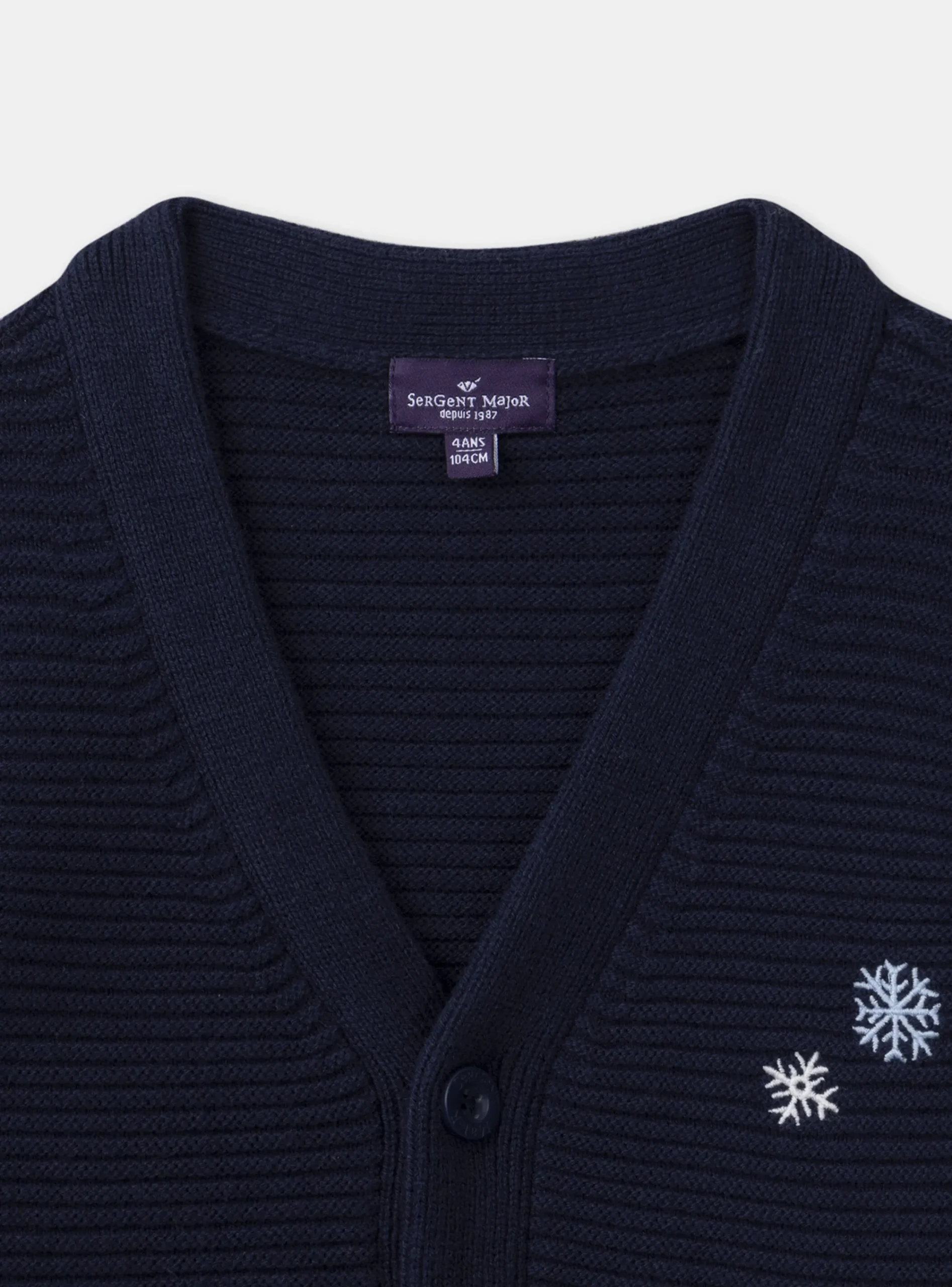 Knitwear, Sweater, Cardigan-Sergent Major Navy KIDS CARDIGAN