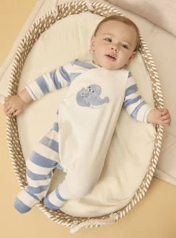 Baby Jumpsuits-Sergent Major Off white BABYGROW