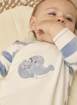 Baby Jumpsuits-Sergent Major Off white BABYGROW