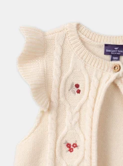 Knitwear, Sweater, Cardigan | Knitwear, Sweater, Cardigan-Sergent Major Off white CARDIGAN WHITHOUT SLEEVES