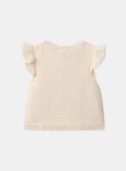 Knitwear, Sweater, Cardigan | Knitwear, Sweater, Cardigan-Sergent Major Off white CARDIGAN WHITHOUT SLEEVES