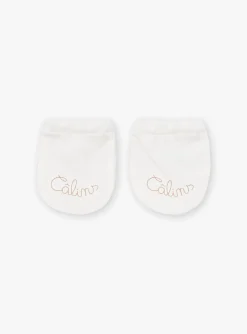 Hat, Mittens-Sergent Major Off white NEWBORN MITTENS