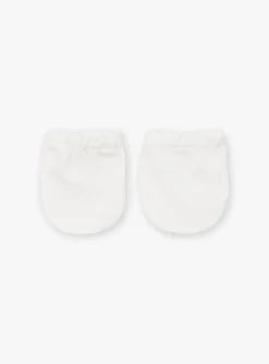 Hat, Mittens-Sergent Major Off white NEWBORN MITTENS