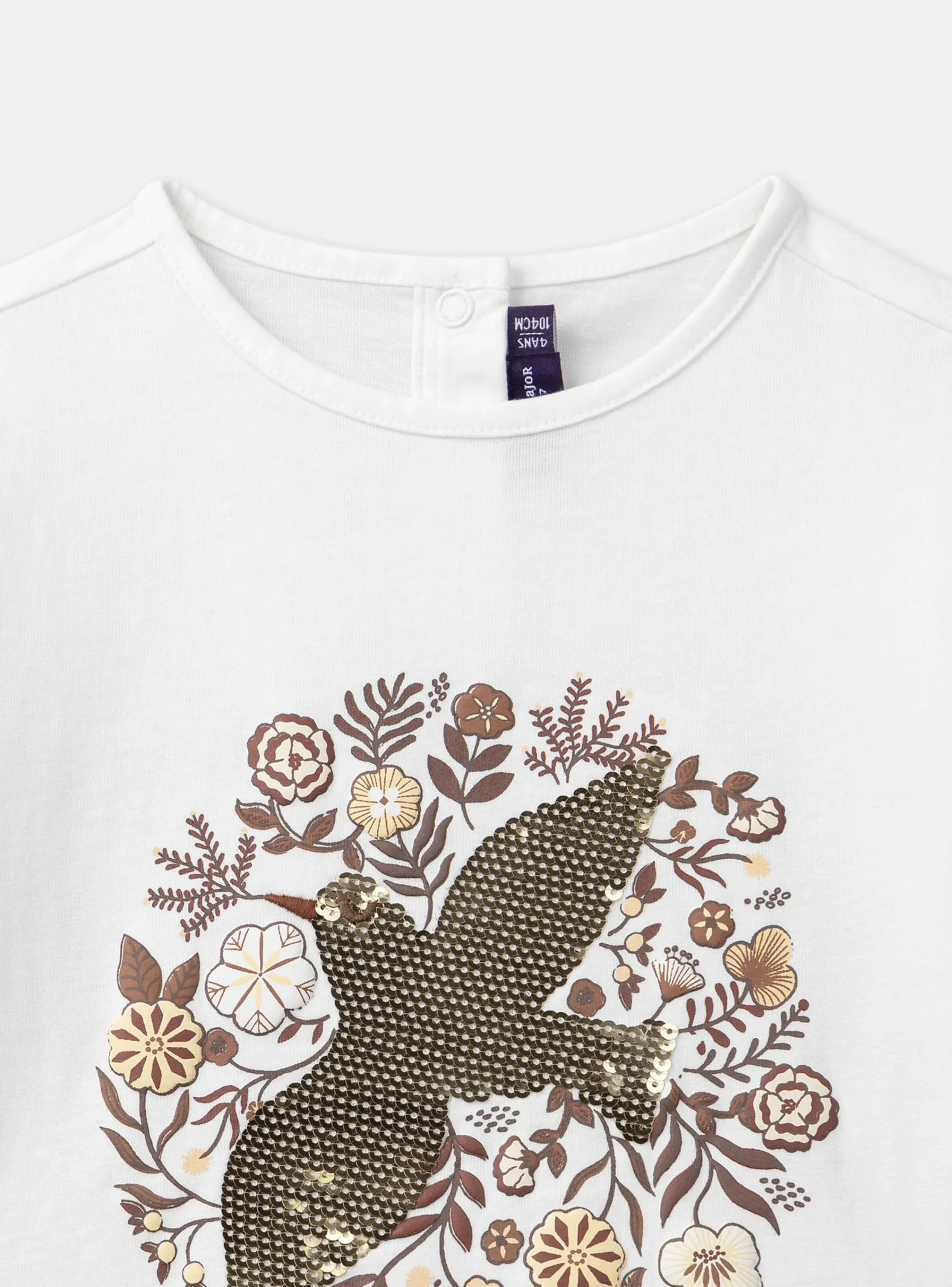 Shirt, T-shirt-Sergent Major Off white TEE SHIRT LS