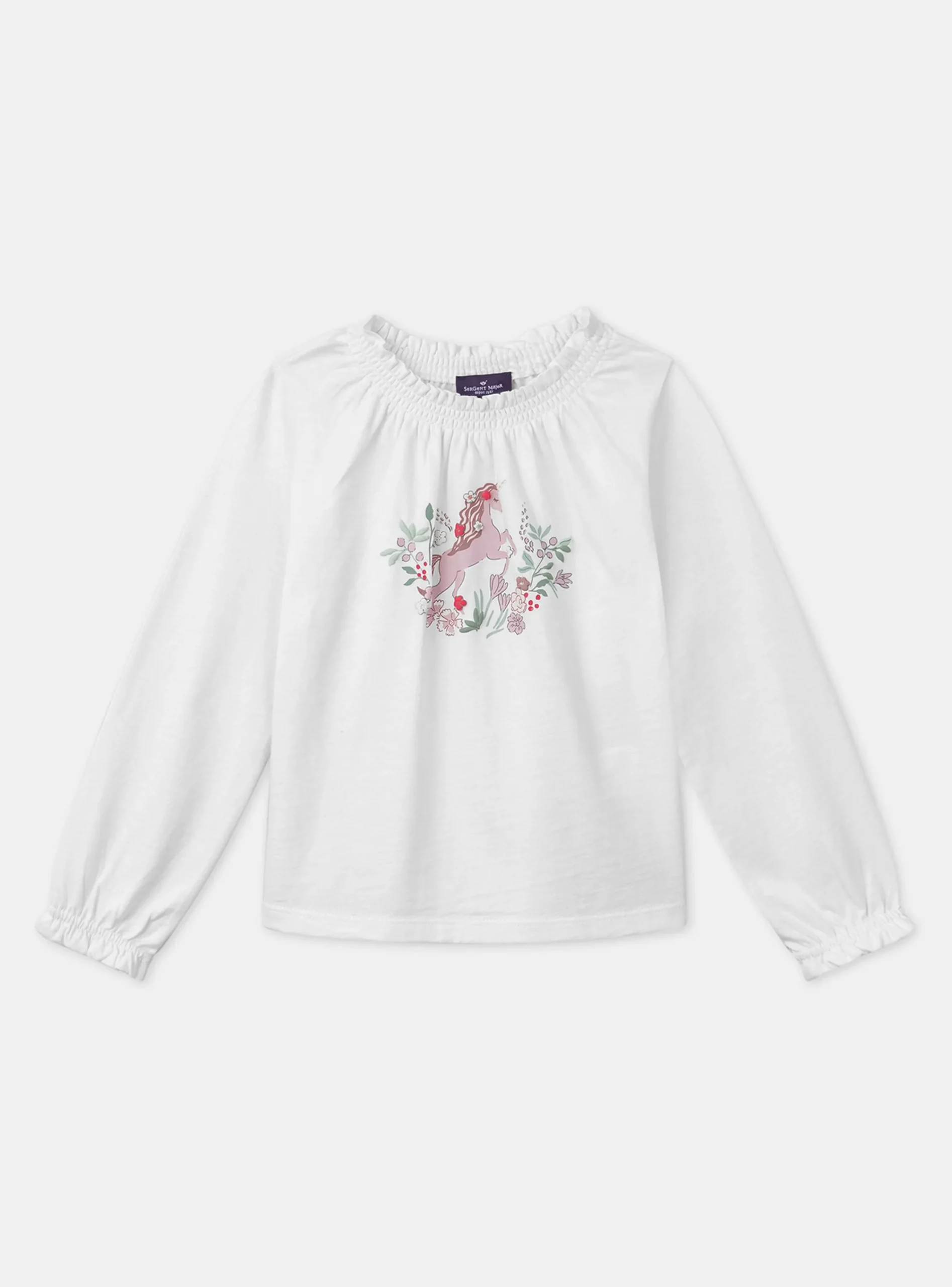 Shirt, T-shirt-Sergent Major Off white TEE SHIRT LS