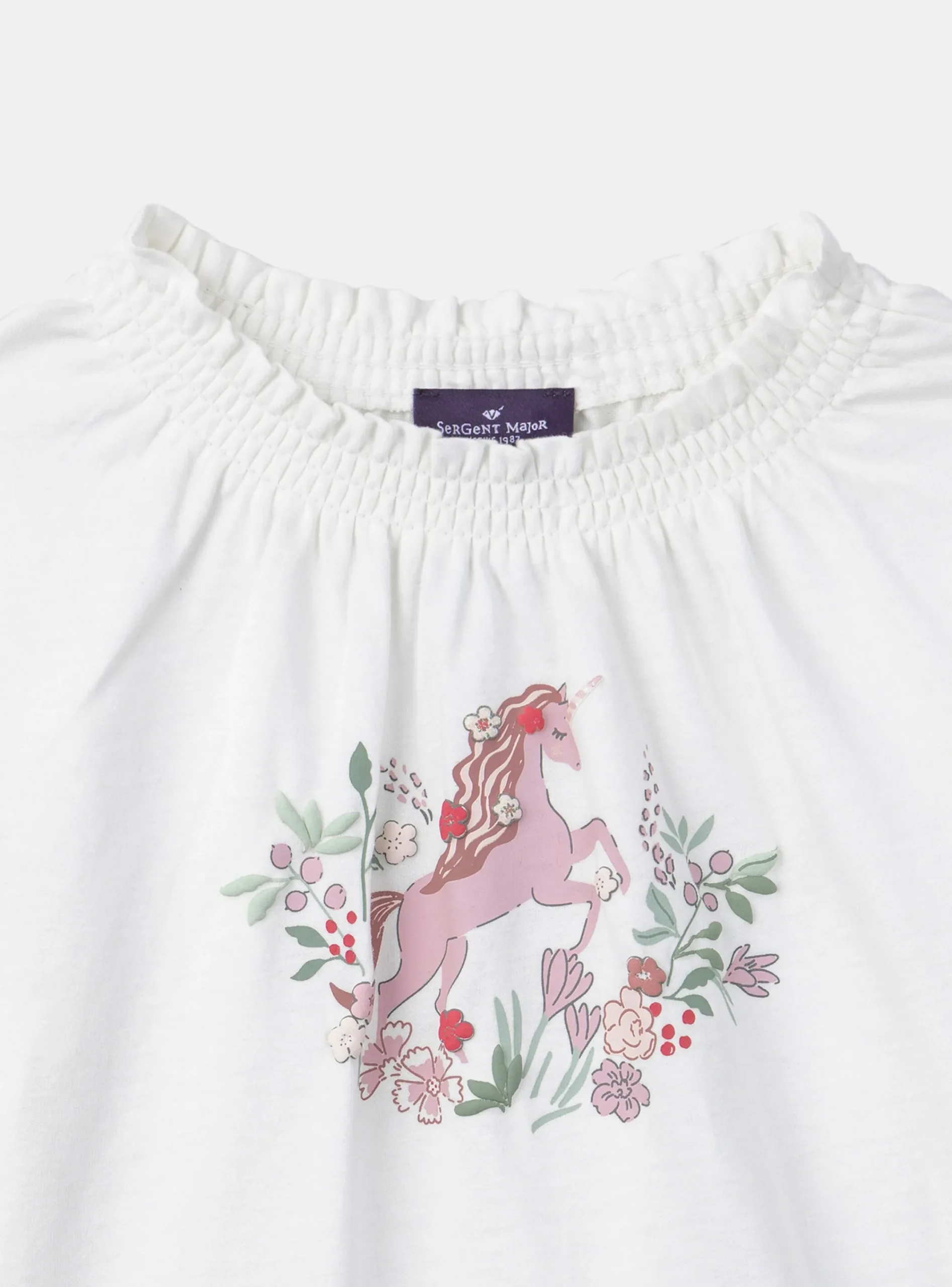Shirt, T-shirt-Sergent Major Off white TEE SHIRT LS